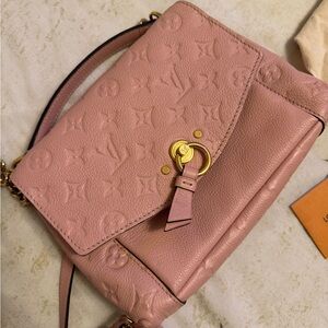 Louis Vuitton Pink Embossed Crossbody Bag Pochette Métis Empreinte Leather